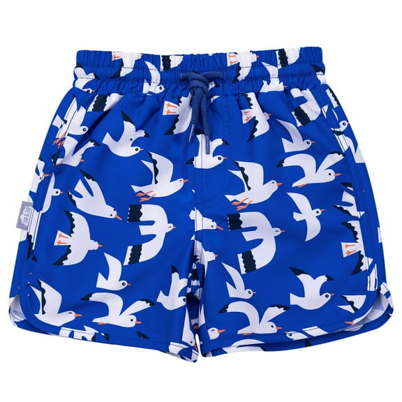 Jan & Jul Quick-Dry Baby Toddler Boy Swim Trunks (2T, Seagull)