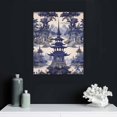 thumbnail image 4 of Nawypu Chinoiserie Blue And White Asian Pagoda And Floral Canvas Wall Art Printed Pictures Artwork Posters Paintings Decoration for Living Room Bedroom Office Coffee Club New Home Birthday Gifts, 4 of 4