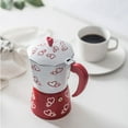 thumbnail image 6 of DAMAI Espresso Stovetop Moka Pot, Aluminum Espresso Coffee Maker Kettle Pot Coffee Red Heart Printed Coffee Stove Maker Percolator for Cappuccino, Coffee Pot for Gas or Electric Ceramic Stovetop, 6 of 6