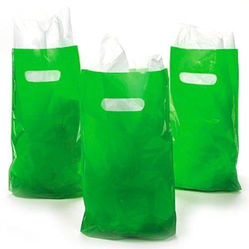 Green Treat / Goody Plastic Bags Party Favor (Package of 50)