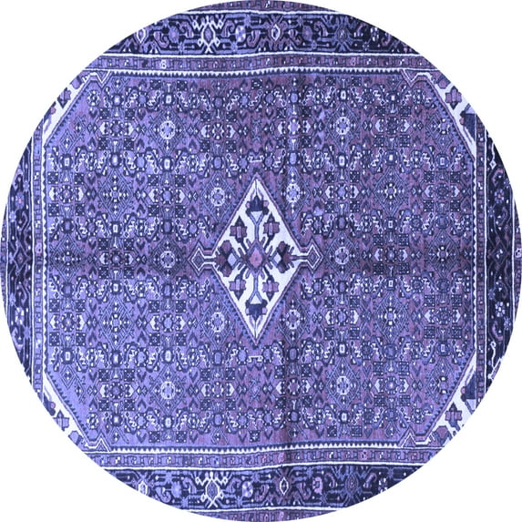 Ahgly Company Indoor Round Persian Blue Traditional Area Rugs, 6' Round