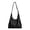 Black, variant on Slouchy Hobo Shoulder Bag for Women Soft PU Leather Everyday Tote Handbag Crossbody Purse with Adjustable Strap for Work Travel - White