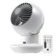 thumbnail image 1 of IRIS USA WOOZOO Ventilador de Escritorio con Control Remoto, Circulador de Aire Oscilante, 3 Velocidades, Alcance de 16 m, Inclinación Ajustable, Motor Silencioso, Tamaño Pequeño, Blanco, 1 of 5