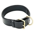 thumbnail image 4 of Genuine Real Leather Padded Dog Collar 1.5" Width Heavy Duty for Medium and Large Pet sz L (Neck 15" - 19"), 4 of 6