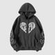 thumbnail image 1 of Puntoco Sudadera con capucha térmica con cremallera y manga estilo gótico para mujer con abrigo recortado con cremallera para mujer Puntoco Puntoco-1, 1 of 5