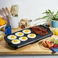 thumbnail image 3 of 22.83" Electric Griddle Black: Ceramic Cooking Surface, 1500W, Dishwasher-Safe Parts, Includes Drip Tray, 3 of 6