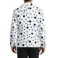 thumbnail image 3 of INSPIRE CHIC Men's Suit Polka Dot Print One Button Single Breasted Sport Coat S White, 3 of 6
