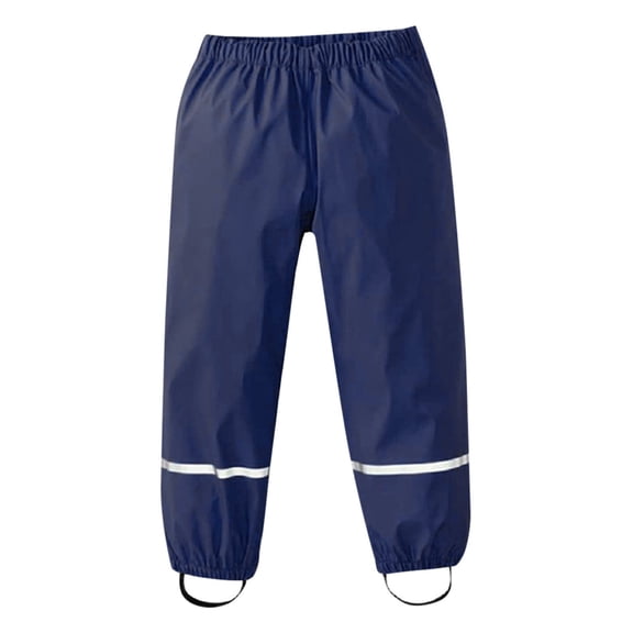 Fgnfyis Durable Windproof Rain Trousers for Kids Outdoor Play Gear Elastic Waist Comfortable During Weather Activities Navy XXL