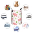 thumbnail image 4 of Balery Funny Little Pigs Cesta de ropa redonda con asas, impermeable, independiente, para ropa, juguetes, dormitorio y familia-Small, 4 of 6