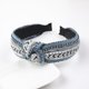 thumbnail image 1 of Cintas de pelo anudado de cuentas Bling Turbante Pearl Rhinestone Diademas Cuidado del cabello, 1 of 2