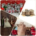 thumbnail image 6 of 2.7x3.5 Inch Burlap Bags with Drawstring, 50 Pcs Linen Favor Gift Bags Reusable Jewelry Pouch Sacks for Party Christmas Festival, Green, 6 of 6