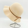 thumbnail image 6 of COCOpeaunt Summer Knitting Wool Hat Women Big Wide Brim Beach Hat Sun Hat Foldable Sun Block UV Protection Panama Hat Bone Big Brim Bow, 6 of 6