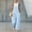 Light Blue, variant on Women's Loose Wide Leg Cargo Jumpsuit Summer Baggy Adjustable Strap Romper with Pockets