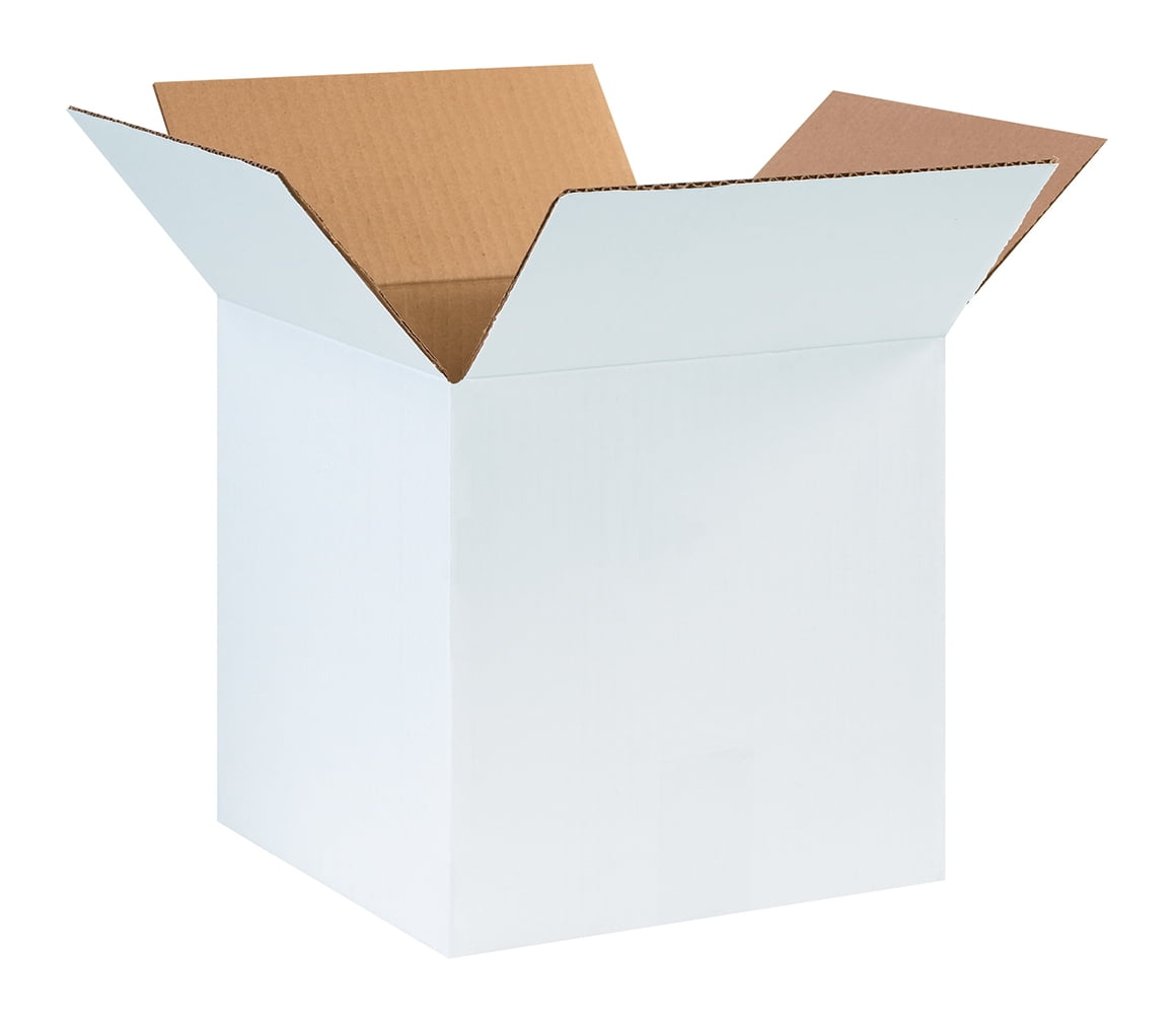 The Packaging Wholesalers Corrugated Boxes 10" x 10" x 10" White 25