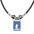 thumbnail image 1 of cute white penguin science nature picture collar a mano colgante de cuerda de cuero Unbranded M, 1 of 3