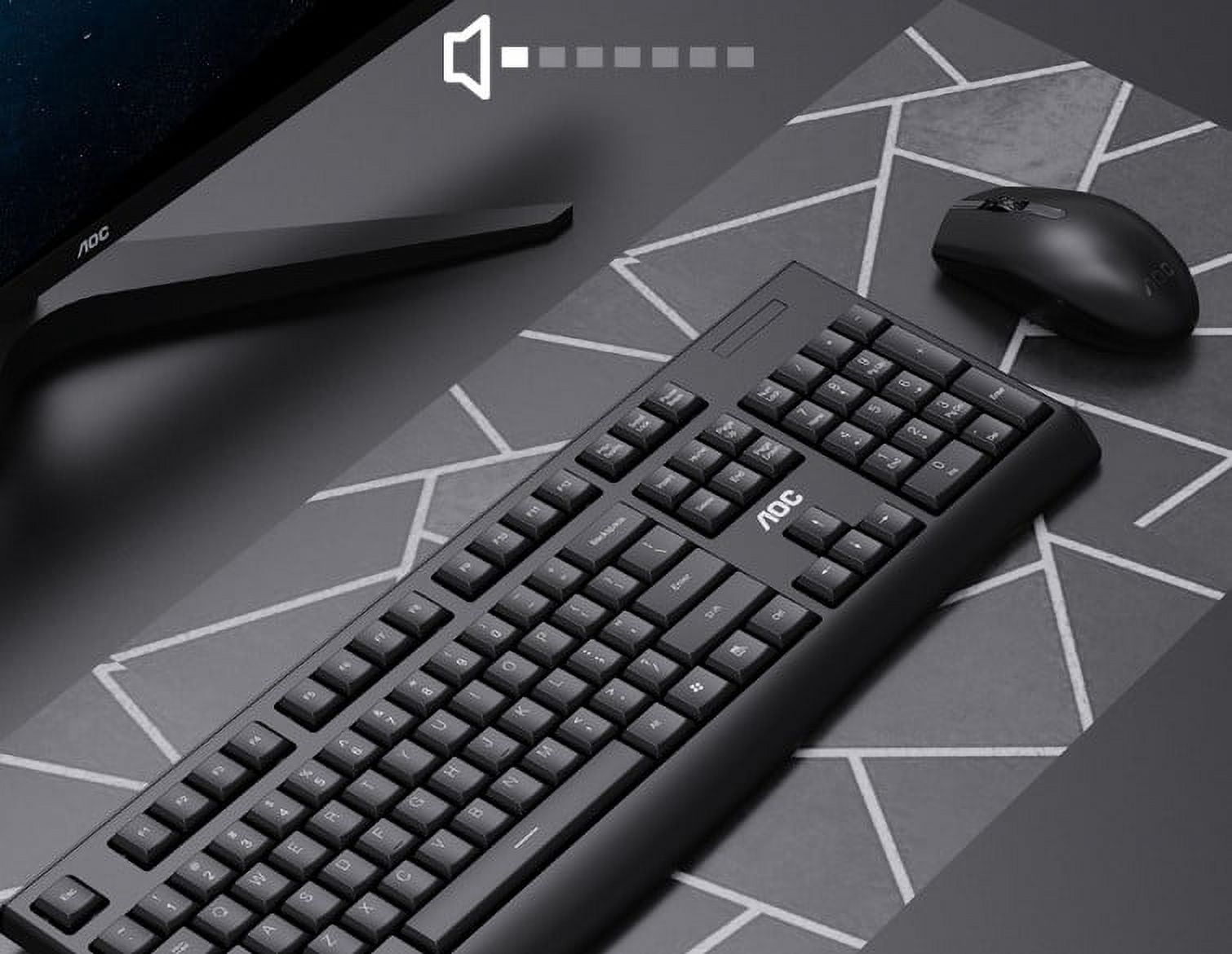 Wireless Keyboard and Mouse Combination, 2.4G Full-size Ergonomic Computer Keyboard, Suitable for Windows, Mac OS Desktop/laptop/PC