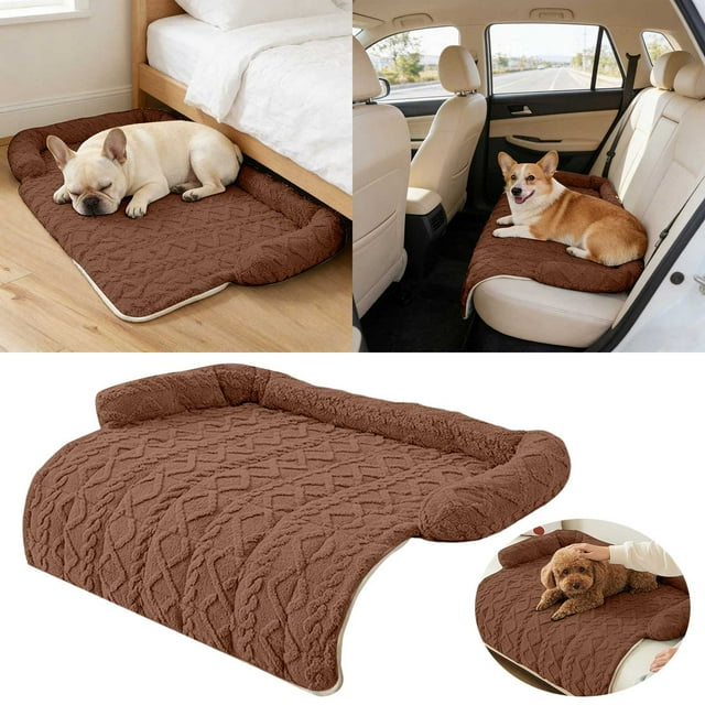 Soothing Calming Bed Mat for Cats and Dogs with Anxiety Protector Cushion Pet Supplies