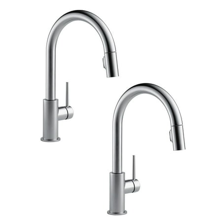 Delta Single Handle Trinsic Kitchen Sink Faucet Arctic Stainless 2 Delta Single Handle Trinsic Kitchen Sink Faucet Arctic Stainless 2 Pack