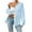 Blue, variant on Womens Casual Cotton Linen Shirt Shacket Solid Lapel Fall Trendy Loose Blouse Long Sleeve Button Down Outwear with Pockets