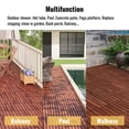 thumbnail image 5 of 12"x12" Interlocking Wood Deck Tiles - Waterproof Acacia Wood Tiles for All Weather - Easy to Install for Balcony, Patio, Backyard, Indoor & Outdoor (Brown Striped Pattern, 30Pcs, Covers 30 Sq Ft), 5 of 9