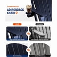thumbnail image 3 of WINSOON All-Weather HDPE Adirondack Chair, Folding Design, Wide Seat with Cup Holder for Garden, Yard & Patio,Navy, 3 of 7