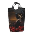 thumbnail image 2 of Lsque Elegant Rose Skull Laundry Basket, Laundry Hamper, Dirty Clothes Hamper for Laundry, Collapsible, Waterproof Laundry Baskets with Aluminum Handles for Laundry, Dorm, Family, 2 of 6