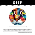 thumbnail image 2 of 16 Inch Wall Clock Battery Operated Silent Clock Decorative for Office, Kitchen, Outdoor, Living Room，Cat Face Close to Colorful Eyes Print, 2 of 4