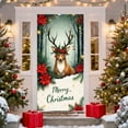 thumbnail image 4 of Horivan Christmas Door Curtain with Santa Claus Design Festive Polyester Fabric Decoration for Holiday Party Wall Decor Long Lasting Reusable Holiday Season, 4 of 6