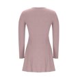 thumbnail image 5 of Fewfanhot Women's Dresses Trendy V Neck Knit A Line Long Sleeve Dress Sweater Dress, 5 of 8