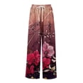 thumbnail image 7 of QIJUNTUO ​Women's Wide Leg Palazzo Dress Pants Business Casual Trousers High Waist Professional Comfort Slacks For Office Travel Wear​ Hot Pink, 7 of 7