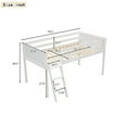 thumbnail image 2 of Harper & Bright Designs Twin Size Low Loft Bed for Boys Girls, Wood Junior Loft Bed Frame with Ladder for Girls Boys, Gray, 2 of 11