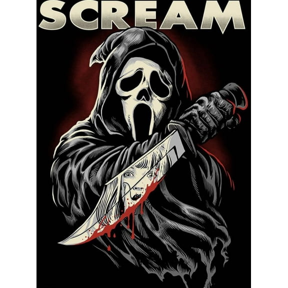 Halloween Diamond Painting Kits for Adults Scream Diamond Art Kits for Beginner DIY 5D Full Drill Crystal Arts and Crafts Gem Art Painting with Diamonds Dots Home Wall Decor 12x16inch