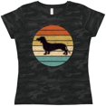 thumbnail image 3 of Inktastic Dachshund Dog Retro Sunset Women's T-Shirt, 3 of 5
