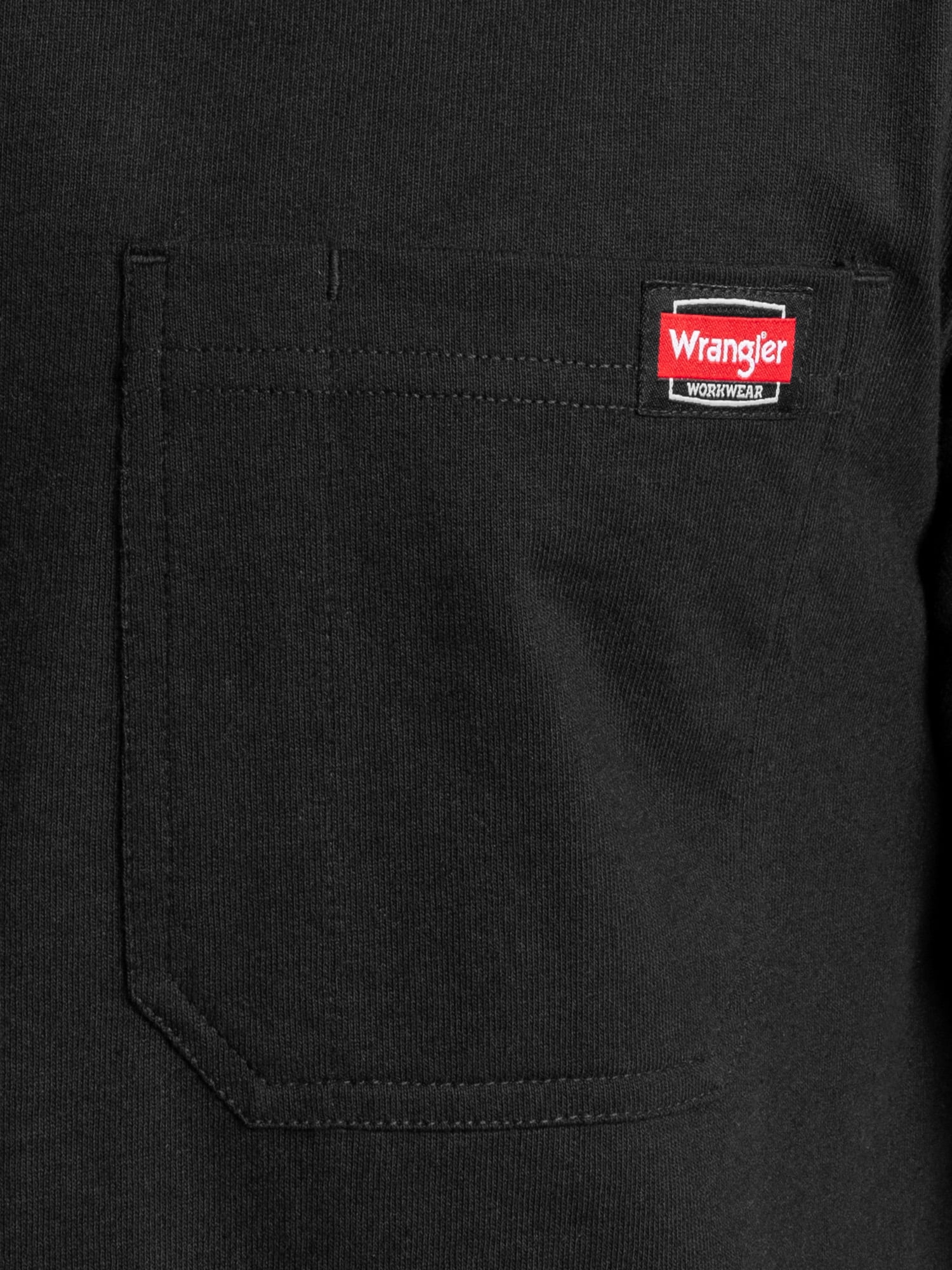Wrangler Workwear Men's Short Sleeve Heavyweight Pocket Crew Work Shirt, size S-2XLT
