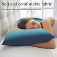 thumbnail image 5 of Blue Teal Ombre Throw Pillow Covers, Modern Yellow Gradient Farmhouse Art Soft Breathable Pillow Cases with Invisible Zipper for Sleeping, Small Pillowcases for Couch Bed Sofa Chair 16x24 Inches, 5 of 9
