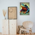 thumbnail image 5 of BCIIG  Bathroom Animal Wall Art Funny Frog Painting See Hear Speak No Evil Animal Picture Prints for Bathroom, 5 of 5