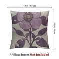 thumbnail image 4 of Decorative Pillow Cover  Light Purple Flower Décor Solid Pillowcases Tulip Rose Floral WatercolorAccent for Porch Outside Bench, 4 of 7