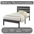 thumbnail image 2 of Fluest Twin Bed Frame with Rustic Vintage Wood Headboard and Footboard, Grey, 2 of 6