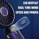 thumbnail image 2 of Portable Handheld Fan with 5 Speeds, USB Rechargeable Mini Fan LED Display - Perfect for Home Office Bedroom Outdoor Travel, 2 of 5