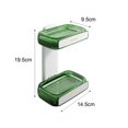 thumbnail image 2 of Soap Dishes Sponge Scrubber Box Easy Assemble Soap Holder For Home Bathroom Shower SuppliesTransparent GreenDouble Layer, 2 of 2