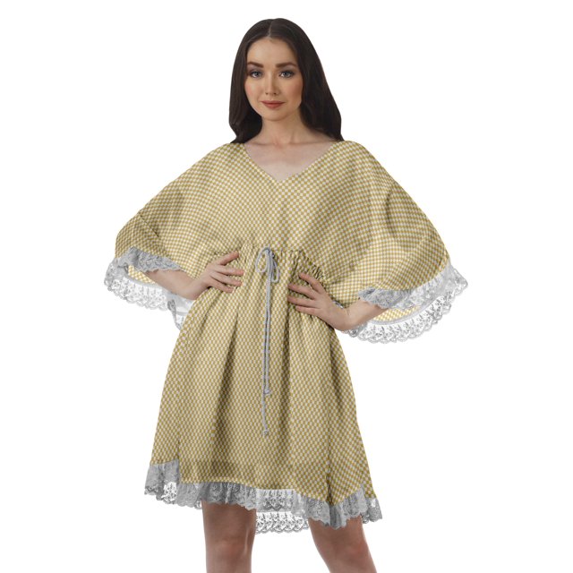 Moomaya Robes d'Été en Georgette Imprimée Femmes Plage Hawaïennes Mini Robes Femmes