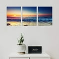 thumbnail image 5 of 3 Panels Beach Home Beach Decor Beach Wall Art Beach Decor for Home White Ocean Beach Sunrise with Deep Blue Sky Beach Pictures Beach Art for Wall Beach Art Wall Decor 12" x 16" x 3 Pieces, 5 of 6
