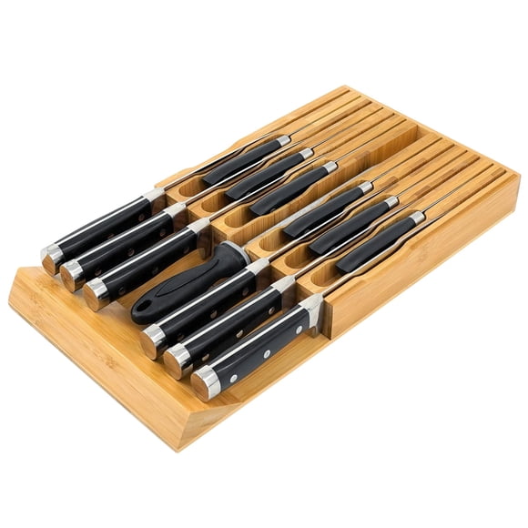 Organizador de cajones para cuchillos VaeFae Bamboo para 12 cuchillos