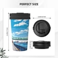 thumbnail image 3 of Uemuo Urban Riverside Clock Tower Print Carry Insulated Coffee Mug, Travel Mug with Hidden Handle, Insulated Coffee Flask, Leak-proof Travel Mug Insulated Mug for Office, 3 of 8