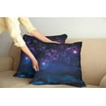 thumbnail image 2 of Ambesonne Space Throw Pillow Cover 2 Pack, Milky Way Themed Stars, 18", Magenta Blue, 2 of 7