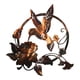 thumbnail image 2 of Decoración de pared de metal con diseño de pájaro, estatuas de jardín, esculturas de pared con silueta de colibrí Oro, 2 of 8