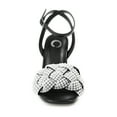 thumbnail image 6 of Journee Womens Dua Pearl Accents Block Heel Sandals, 6 of 8
