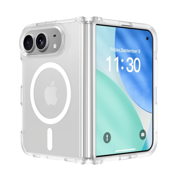 Dteck for Apple iPhone Duo Case, Shockproof PC Translucent Matte Case Compatible with MagSafe Slim Phone Cover,Clear