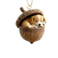 thumbnail image 2 of Beautynvta Forest Animal Acorn Ornaments, 3.15'' Sleeping Forest Animal in Acorn Ornaments for Christmas Tree, Personalized Acrylic Hanging Ornament, Gifts for Animals Lovers, 2 of 3