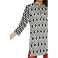 thumbnail image 4 of Moomaya Poly Crepe Mini Kurta Summer Tunic Printed Short Kurtis For Women, 4 of 5